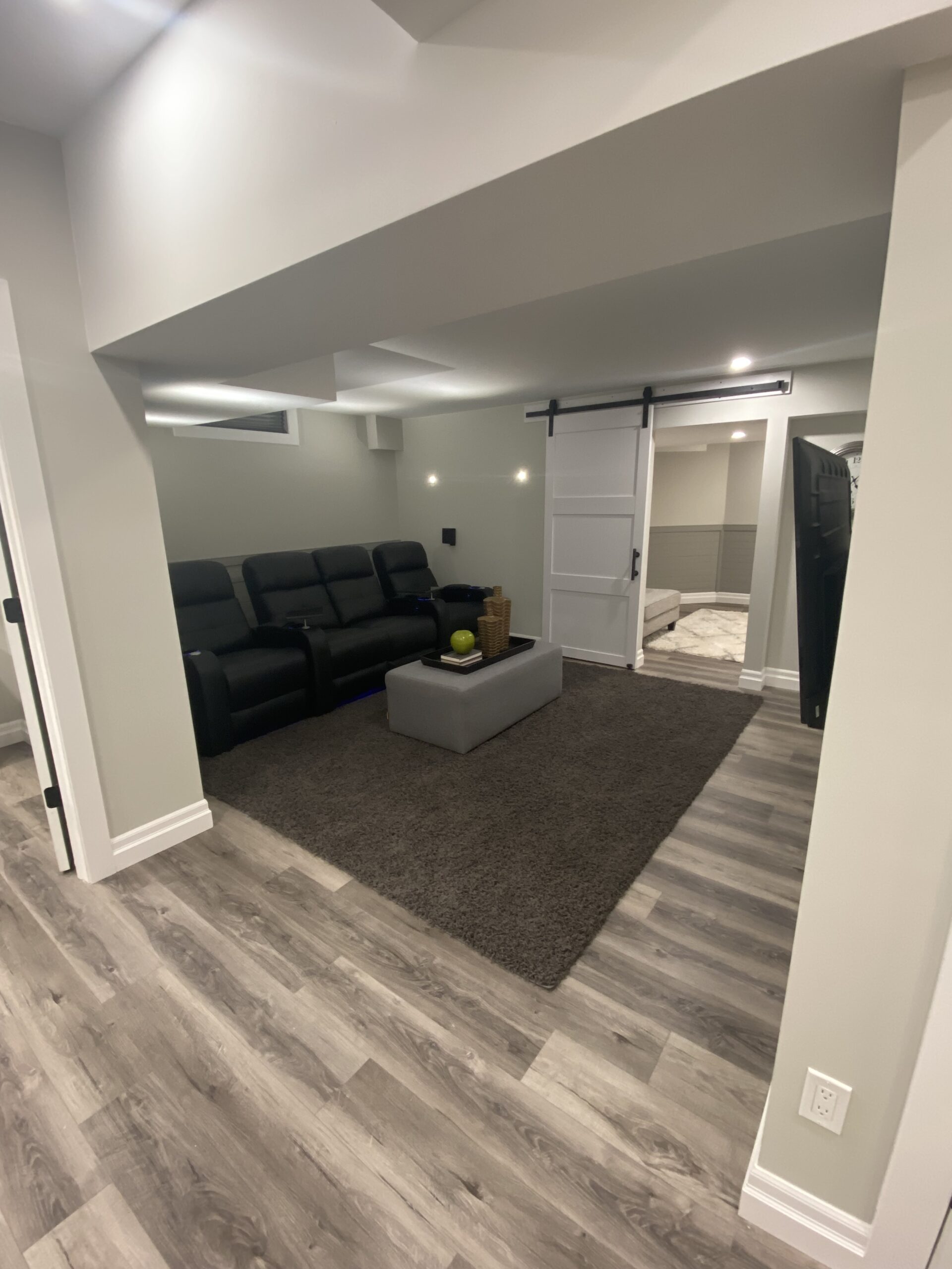 A basement renovated by Titan General as part of a whole home renovation