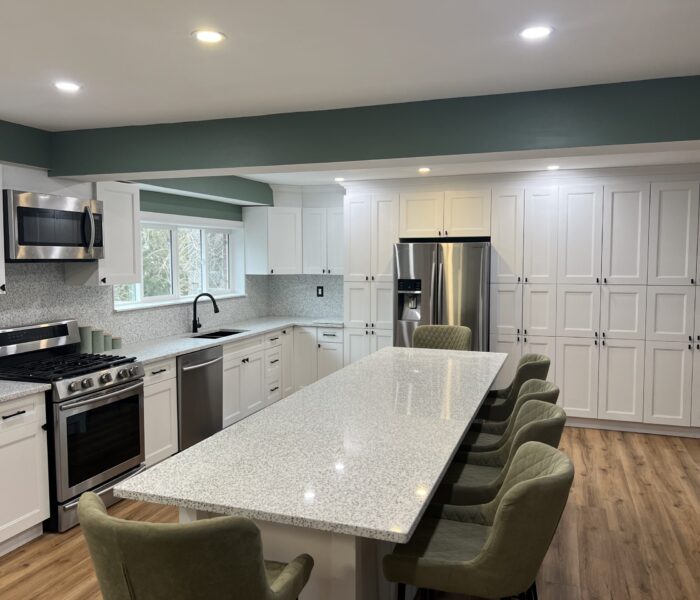 A kitchen and dining room area renovated by Titan General
